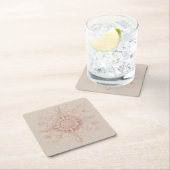 Viktorianischer Frühling, weich rosa Rechteckiger Pappuntersetzer (Vor Ort)