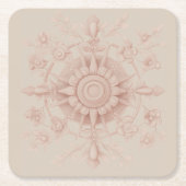 Viktorianischer Frühling, weich rosa Rechteckiger Pappuntersetzer (Vorderseite)