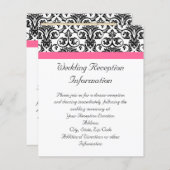 Viktorianischer Fuchsienrosa und weißer Damast (Vorne/Hinten)