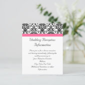 Viktorianischer Fuchsienrosa und weißer Damast (Stehend Vorderseite)