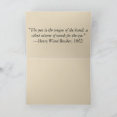 Viktorianischer Füllfederhalter auf Karte mit Anfü (Innenseite)