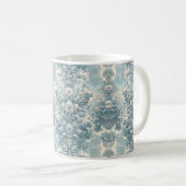 Viktorianischer Garten in Blau | Vintages Barock Kaffeetasse (VorderseiteRechts)