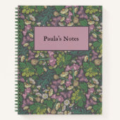 Viktorianischer Garten mit Lila Schmetterlingen Notizblock (Vorderseite)