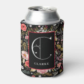Viktorianischer Garten, Monogramm C, Personalisier Dosenkühler (Kanne Vorderseite)