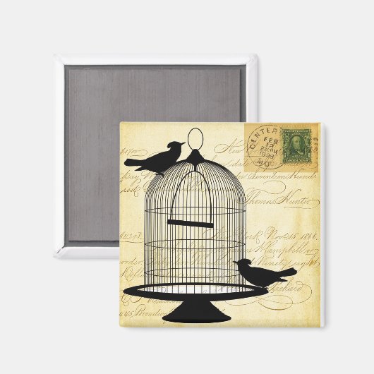 Viktorianischer Geburtskäfig Magnet (Vorderseite/Rückseite)