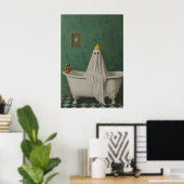 Viktorianischer Geist im Badezimmer, Vintage Poste Poster (Heimbüro)