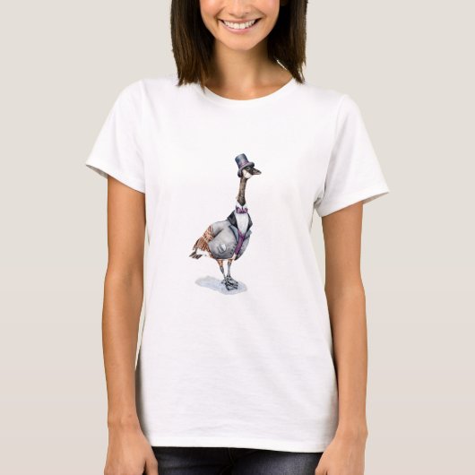 Viktorianischer Gentleman Goose in einem Top Hat (Vorderseite)