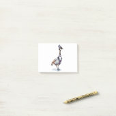 Viktorianischer Gentleman Goose in einem Top Hat Post-it Klebezettel (Auf Schreibtisch)