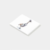 Viktorianischer Gentleman Goose in einem Top Hat Post-it Klebezettel (angewinkelt)