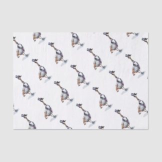 Viktorianischer Gentleman Goose in einem Top Hat Seidenpapier