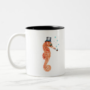 Viktorianischer Gentleman-Seepferdchen Zweifarbige Tasse