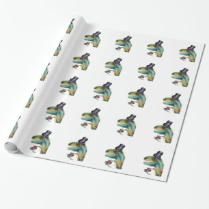 Viktorianischer Gentleman Tyrannosaurus Rex Geschenkpapier