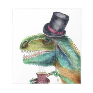 Viktorianischer Gentleman Tyrannosaurus Rex Notizblock