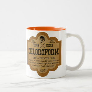 Viktorianischer Giftbecher - Chloroform Zweifarbige Tasse