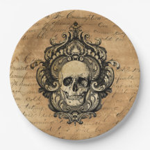Viktorianischer Gothic-Totenkopf-Halloween
