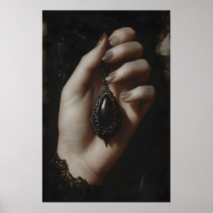 Viktorianischer gotischer Anhänger Kunst Druckbar  Poster