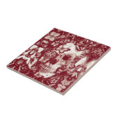 Viktorianischer gotischer Spitzeschädel Fliese (Seite)