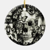 Viktorianischer gotischer Spitzeschädel Keramikornament (Hinten)