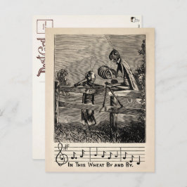 Viktorianischer Grasshopper Song Postkarte