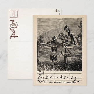 Viktorianischer Grasshopper Song Postkarte