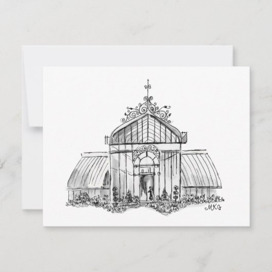 Viktorianischer Grönlandgarten Mitteilungskarte (Vorderseite)