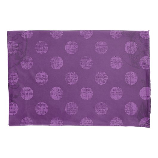 Viktorianischer Grunge-bunte Retro lila Kissenbezug (Vorderseite)