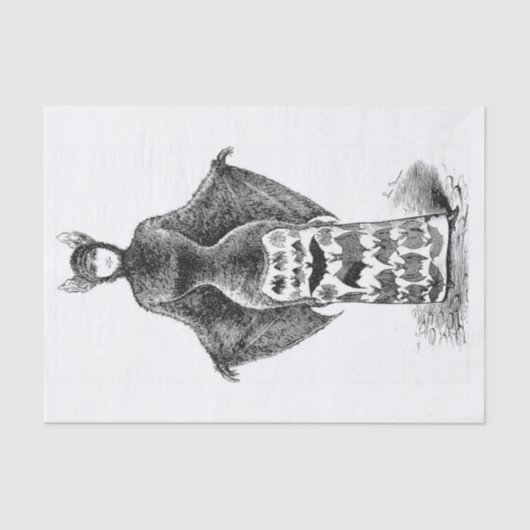 Viktorianischer Halloween-Kostümdecoup Seidenpapier (Vorderseite)