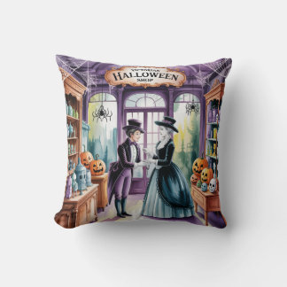 Viktorianischer Halloween-Shop, Retro Halloween-Sh Kissen