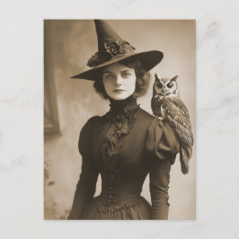 Viktorianischer Hexe Sepia Portrait-Stil 11 Postkarte