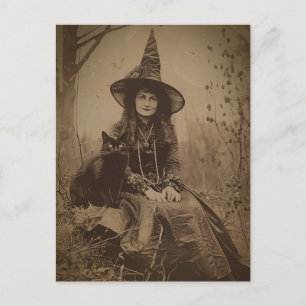 Viktorianischer Hexen-Sepia-Portraitstil 6 Postkarte