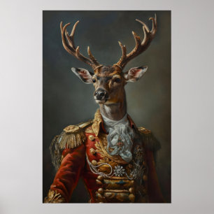 Viktorianischer Hirsch Allgemeiner Kunstdruck Goth Poster