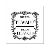 Viktorianischer Hochzeitsname Rahmen Stempel (Design)