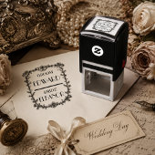 Viktorianischer Hochzeitsname Rahmen Stempel