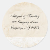 Viktorianischer Hochzeitsticker Runder Aufkleber (Vorderseite)