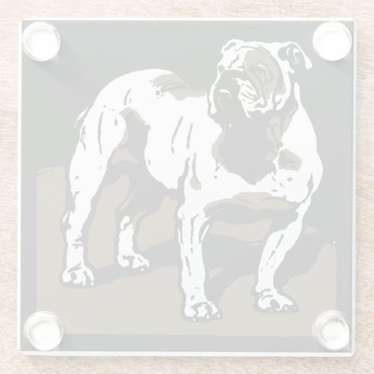 Viktorianischer Holzfäller Glasuntersetzer (Rückseite)