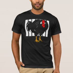Viktorianischer Holzschnitt Hahn Auf T-Shirt