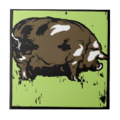 Viktorianischer Holzschnitt tierischer Untersetzer (Vorderseite)