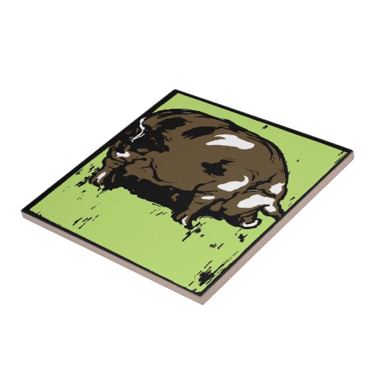 Viktorianischer Holzschnitt tierischer Untersetzer (Seite)