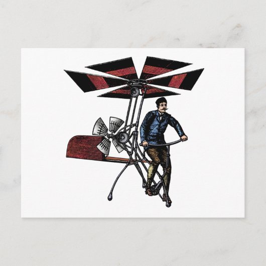 Viktorianischer Hubschrauberkontrakt Postkarte (Vorderseite)