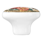 Viktorianischer Hummingvogel in einem Circle Flora Keramikknauf (Seitenansicht)