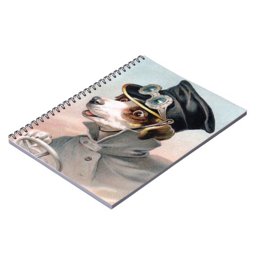 Viktorianischer Hundefahrkarton Notizblock (Linke Seite)