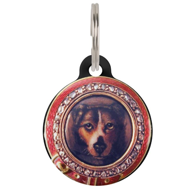 VIKTORIANISCHER HUNDERPORTRAIN Pincher Haustiermarke (Vorderseite)