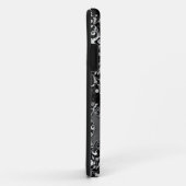Viktorianischer iPhone Case mit Girly Black und Wh (Hinten/Rechts)