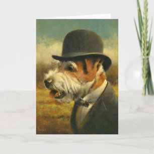 Viktorianischer Jack Russell Greetings Card Karte