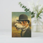 Viktorianischer Jack Russell Post Card Postkarte (Stehend Vorderseite)