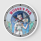 Viktorianischer Jugendstil-Pub Große Wanduhr (Vorderseite)