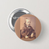 Viktorianischer Junge mit unglücklicher Frisur Button (Vorne & Hinten)