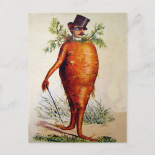 Viktorianischer Karottenmann Postkarte