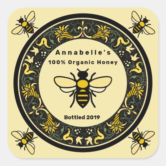 Viktorianischer Karton-Platz Quadratischer Aufkleber (Vorderseite)