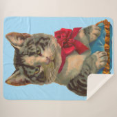 Viktorianischer Katzenaufdruck Sherpadecke (Vorderseite (Horizontal))